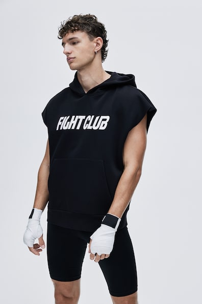 Loose-Fit Sleeveless Sports Hoodie