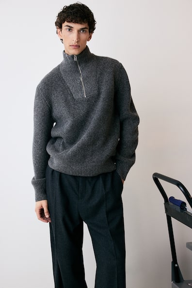 Regular Fit Half-Zip Sweater